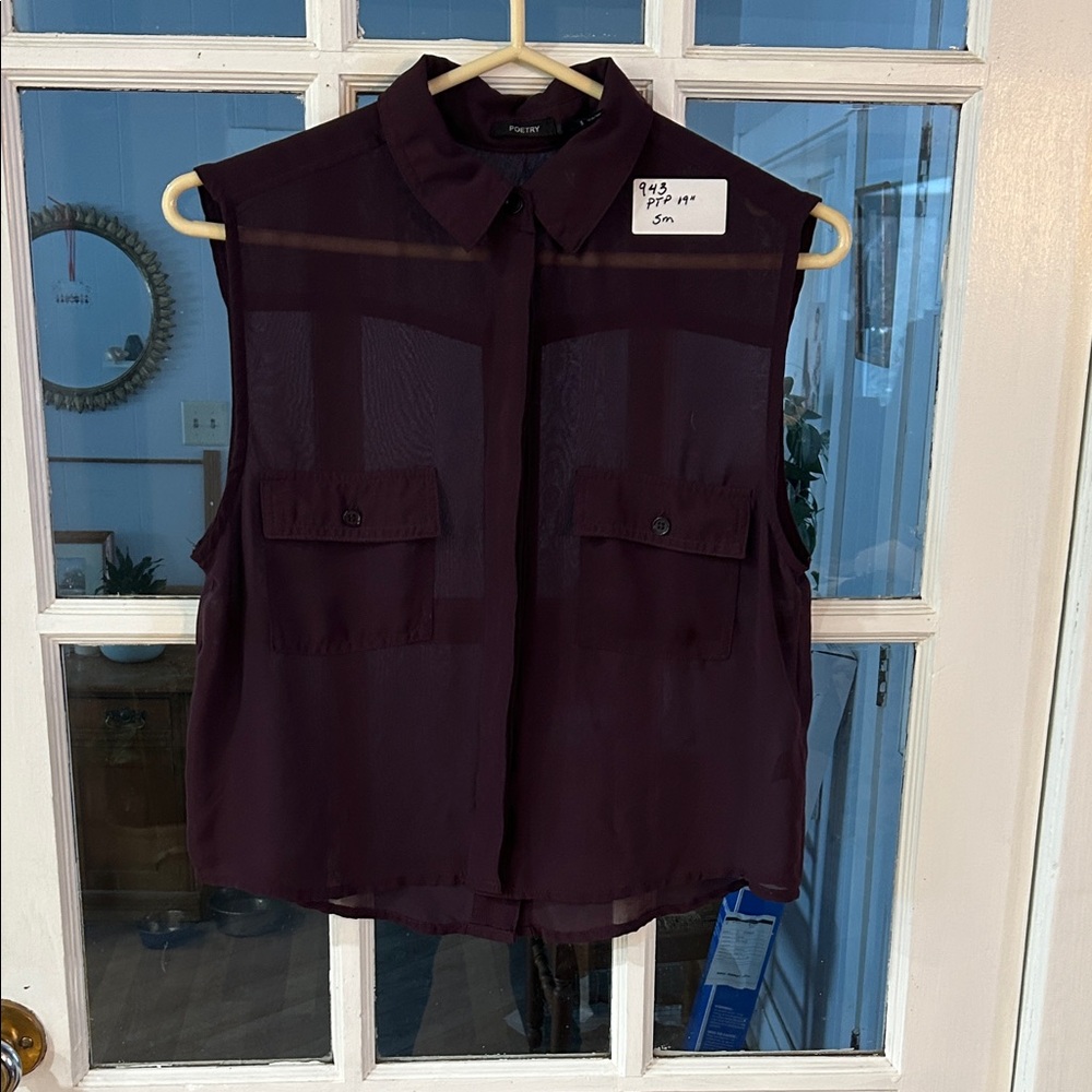 Poetry Plum Sleeveless Blouse